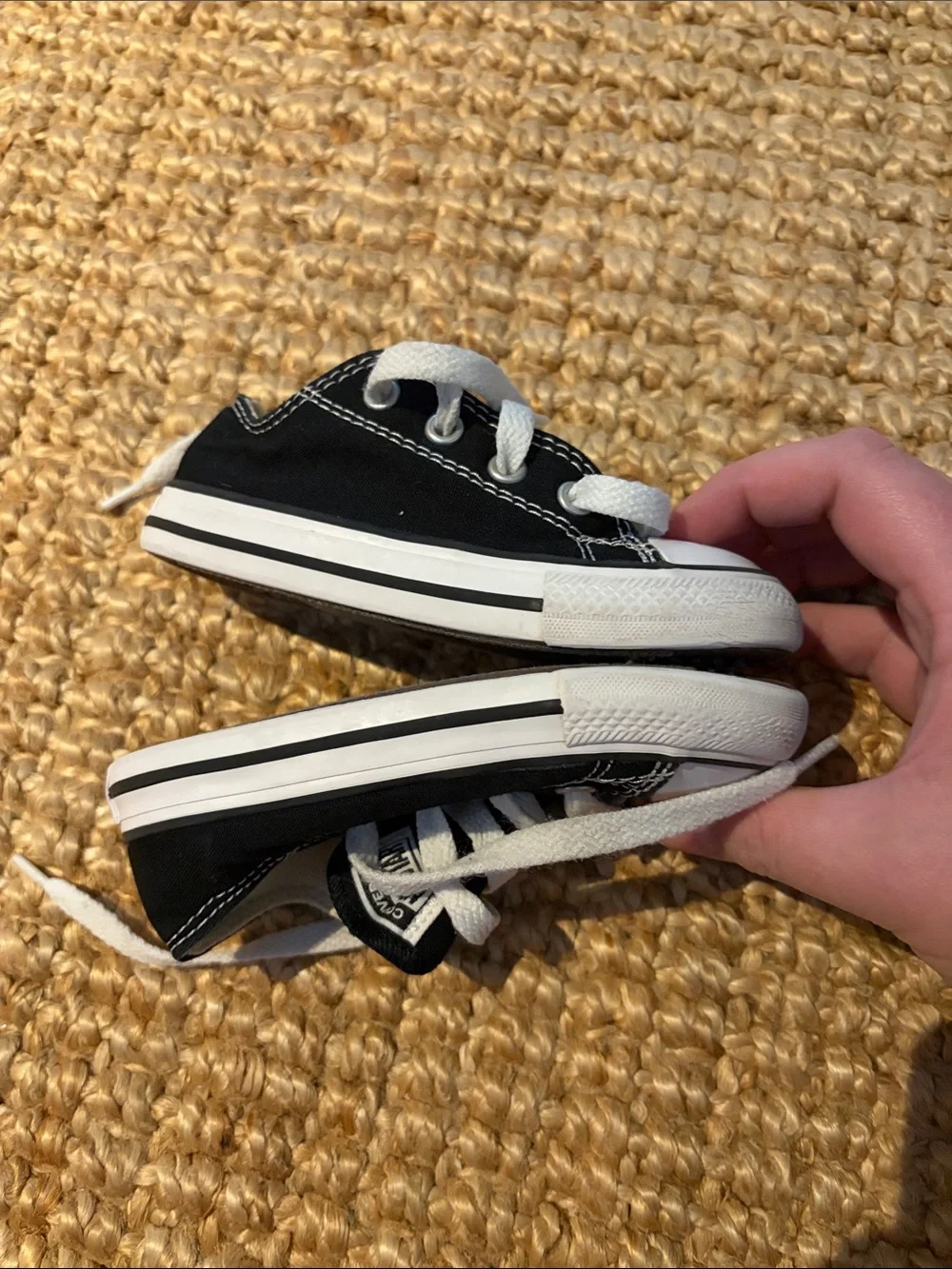 Converse Kids Low Top Sneakers - Black & White